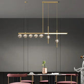 Multi-Head Crystal Linear Modern Pendant Light - Clowas